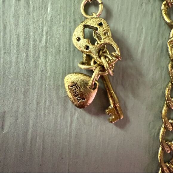 Fossil Lock & Key Beaded Long Necklace - Picture 6 of 8